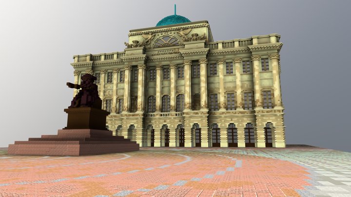 Staszic Palace in Warsaw | Neoclassicism 3D Model