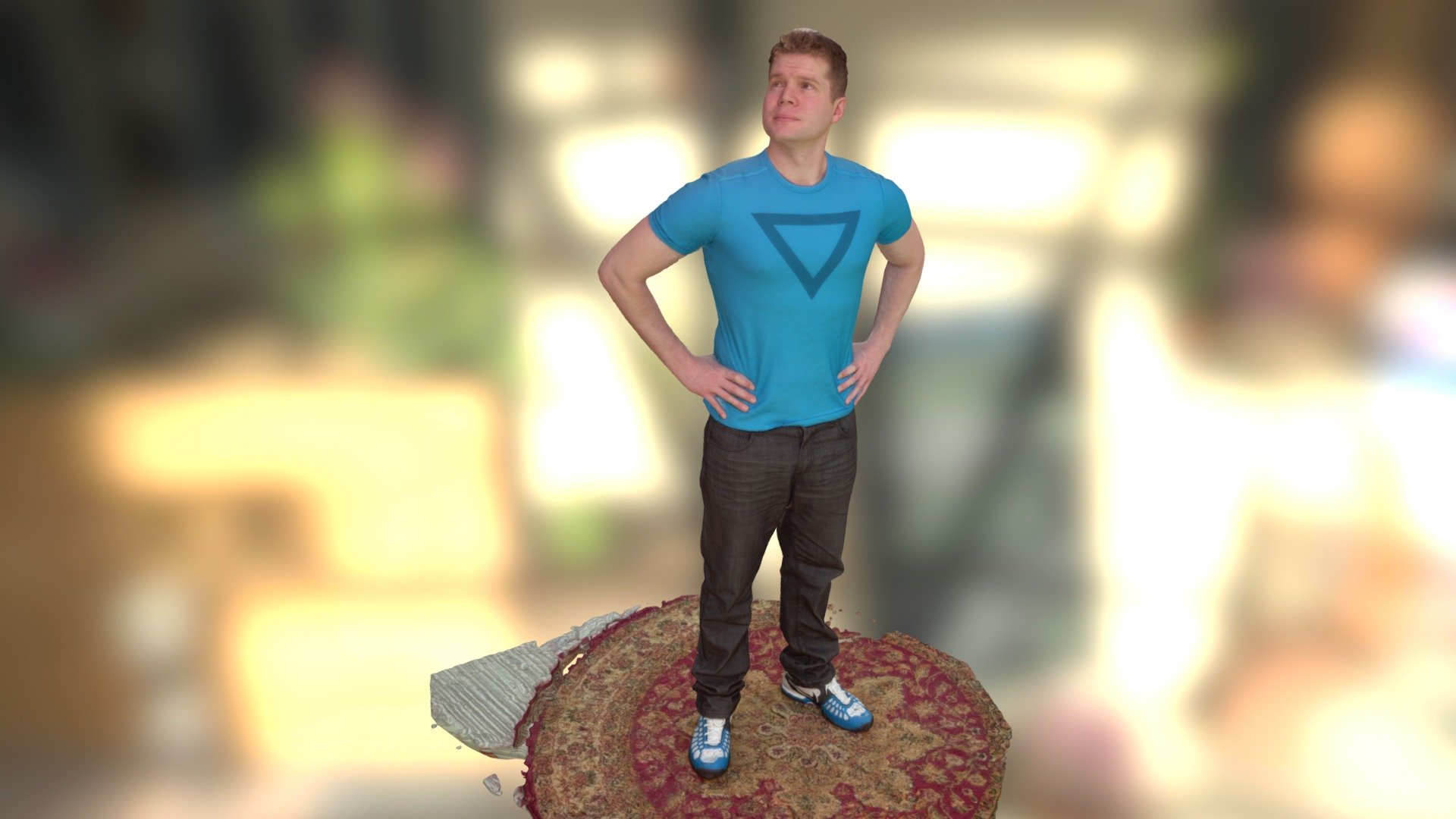 Gen 2 3D Scan of Man in Blue Shirt