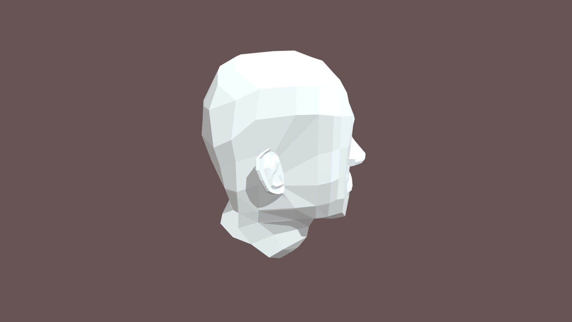 low poly head blender 3D model by Starrex [73ccbd6] Sketchfab