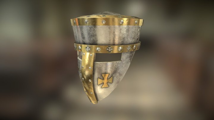 Medieval Armory - Early Great Helm 3D Model