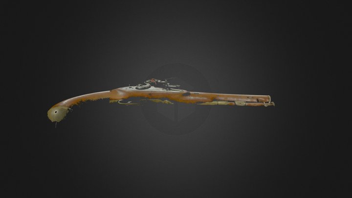 3D colour laser scan:Flintlock Pistol ptcloud  3D Model