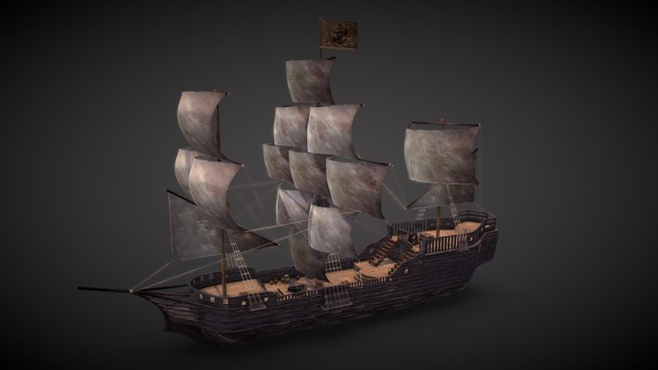 Ship Low Poly 3D Model