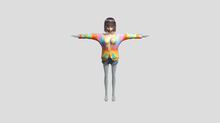 Skinny girl 3D Model