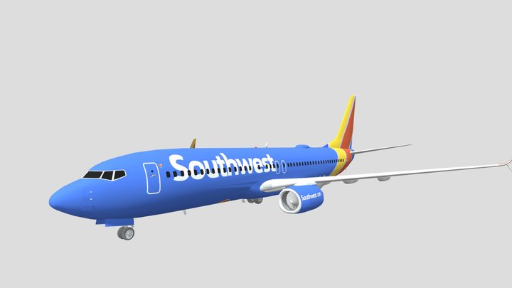 Southwest Airlines Boeing 737 3D Model