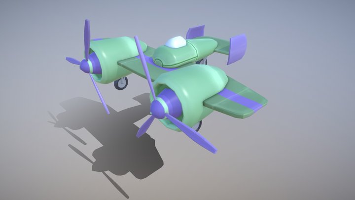 Stylized Model - Grumman XF5F Skyrocket 3D Model