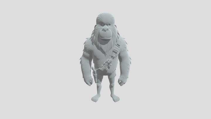 Wookie Warrior 3D Model