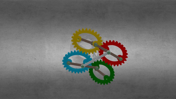 Crosslink Ellipse Gears II – Modelo 3D gratuito STL