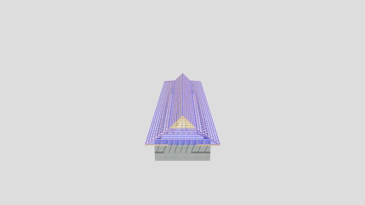 Простий двоскатний дах 3D Model