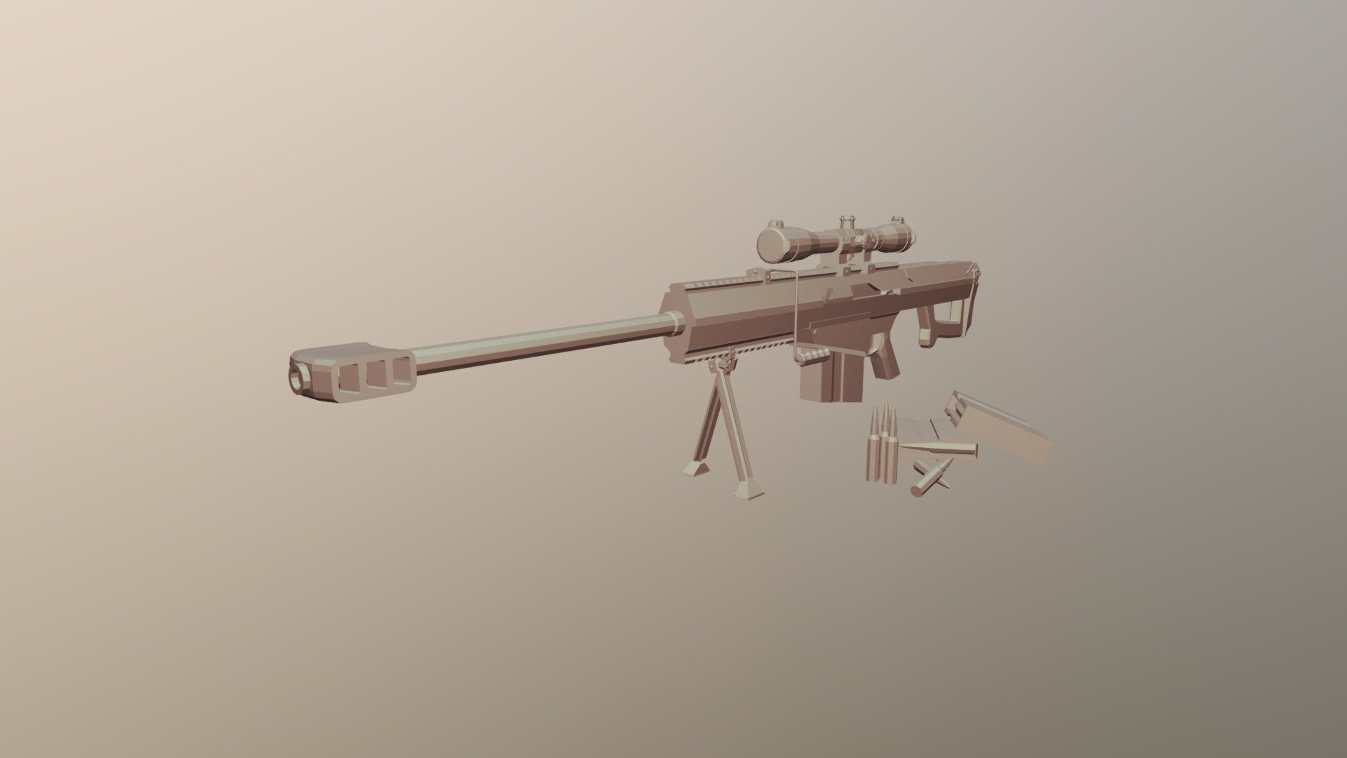 [WEAPON] M82 Final LowPoly - 3D model by 3DLAND (Free LowPoly ...