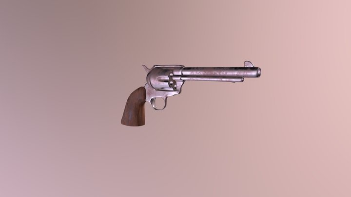 antique revolver 3D Model