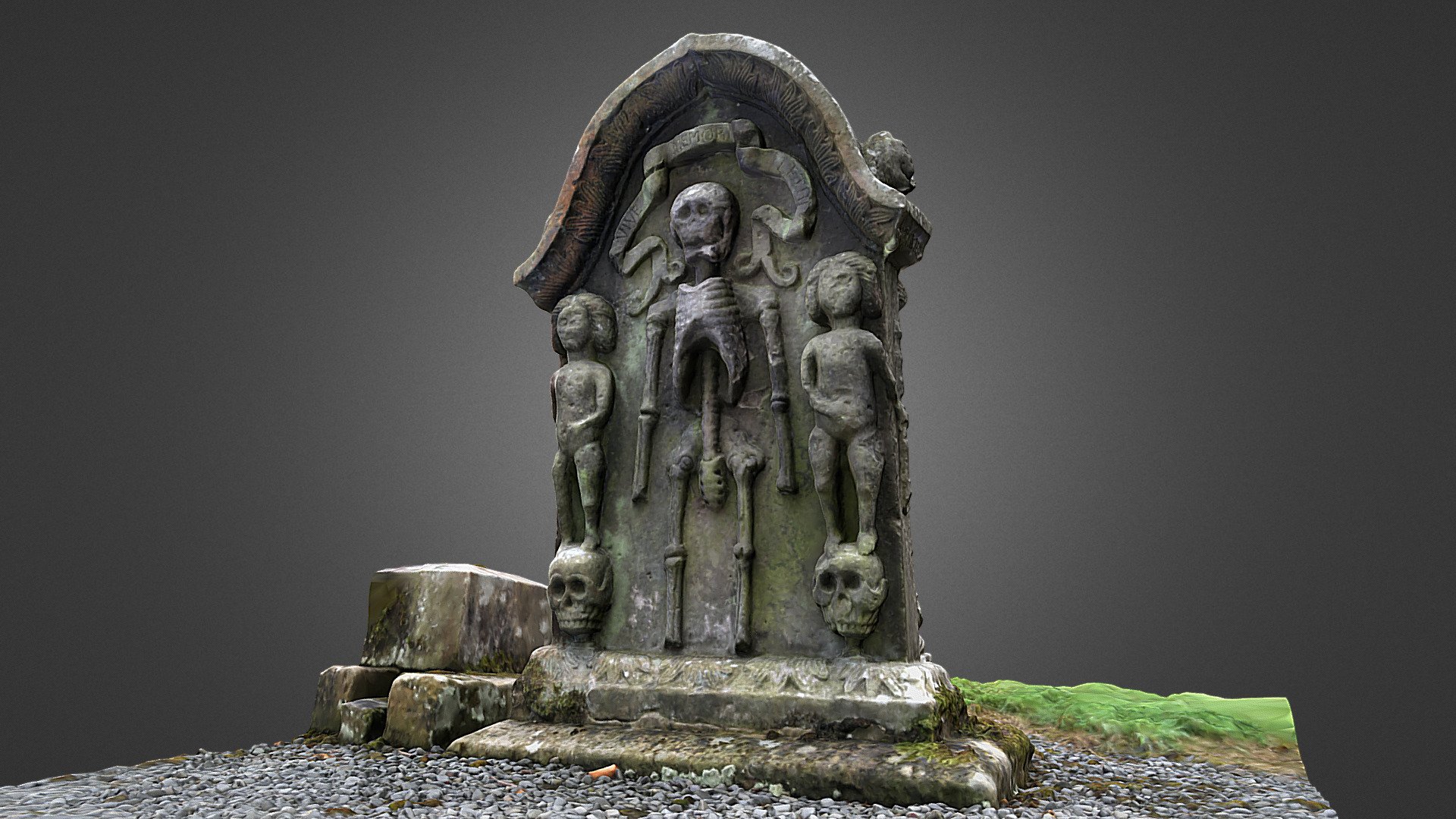 1699 Gravestone - Penicuik Old Churchyard - Download Free 3D model by ...