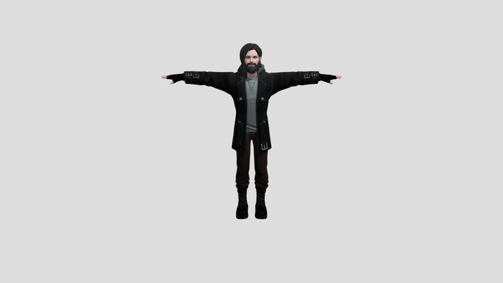 Ironbug long coat 3D Model