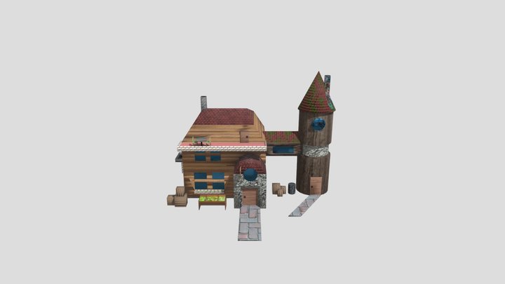 Market & Potion Brewery - RTS building 3D Model