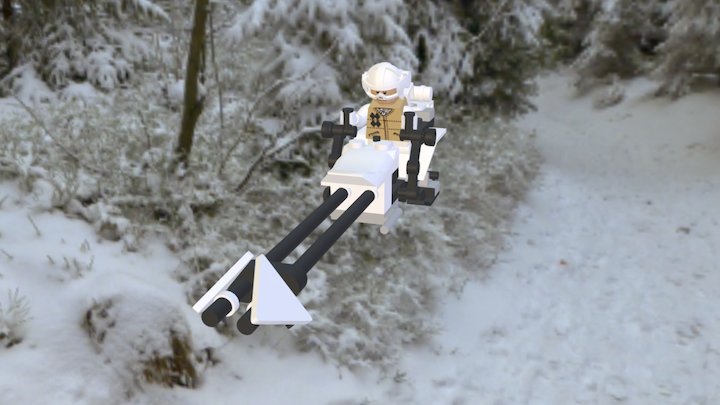 74-Z speeder bike Hoth LEGO 3D Model