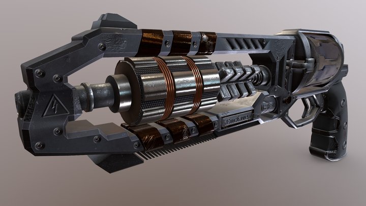 Laser Revolver 3D Model