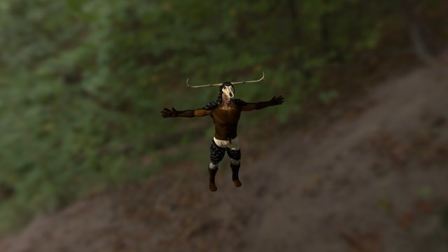Wild Man Character Model 3D Model