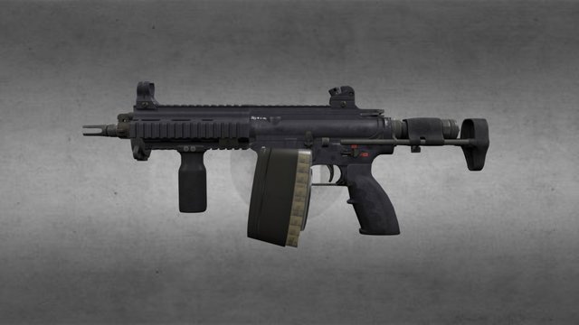 Bootleg (SG-416c) Assault Rifle 3D Model