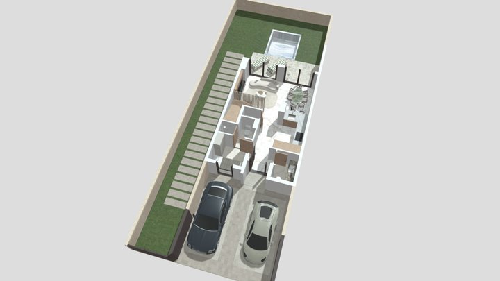 LR - Townhouse E 1 - Ground Floor 3D Model