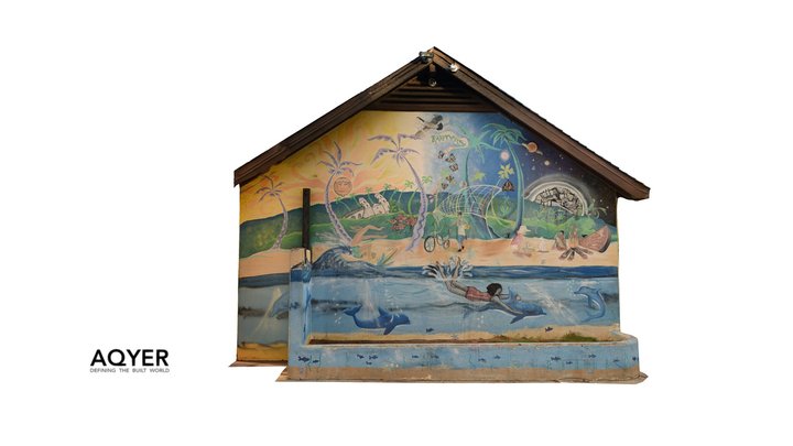 Ortega Park Mural: La Playa 3D Model
