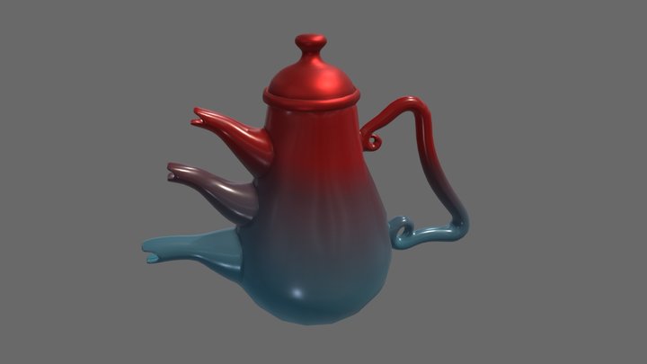 Teapot Drip 001 3D Model