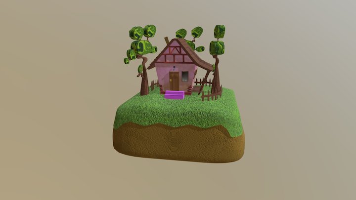 House On Hill Sketch Fab 3D Model