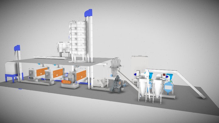 Линия отжима масла Аgro-Оil-100 3D Model