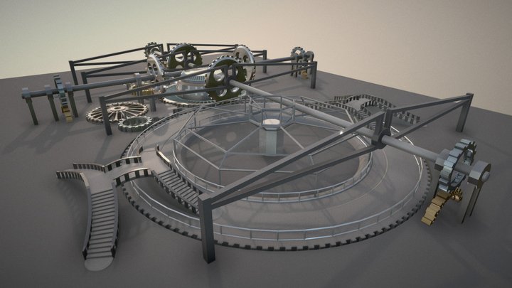 Mechanical City (WIP-1) – Kostenloses 3D-Modell STL