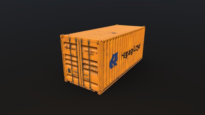 20 ft Shipping Container 3D Model
