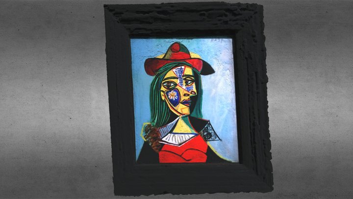 PICASSO - Mujer Con Sombrero Y Cuello Piel 3D Model