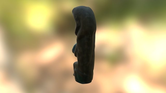 Estatua Indigena Guaranis C Animal Bandeira 3D Model