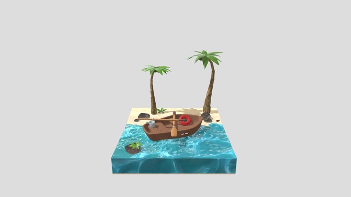 Остров 3D Model
