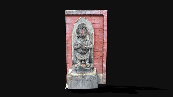 Standing Against a Red Wall 3D Model