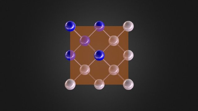 Silicon Crystal Lattice 3D Model