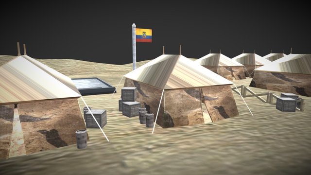 CAMPAMENTO MILITAR 3D Model