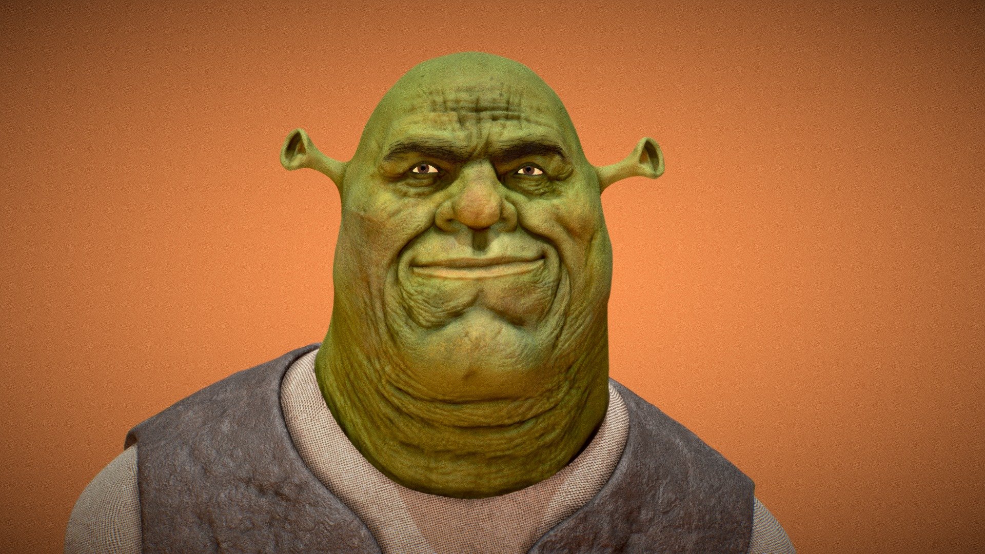 SHREK REALISTIC 500 FOLLOWERS - Buy Royalty Free 3D model by Fred