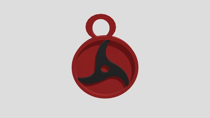 Itachi's Sharingan Key Chain 3D Model