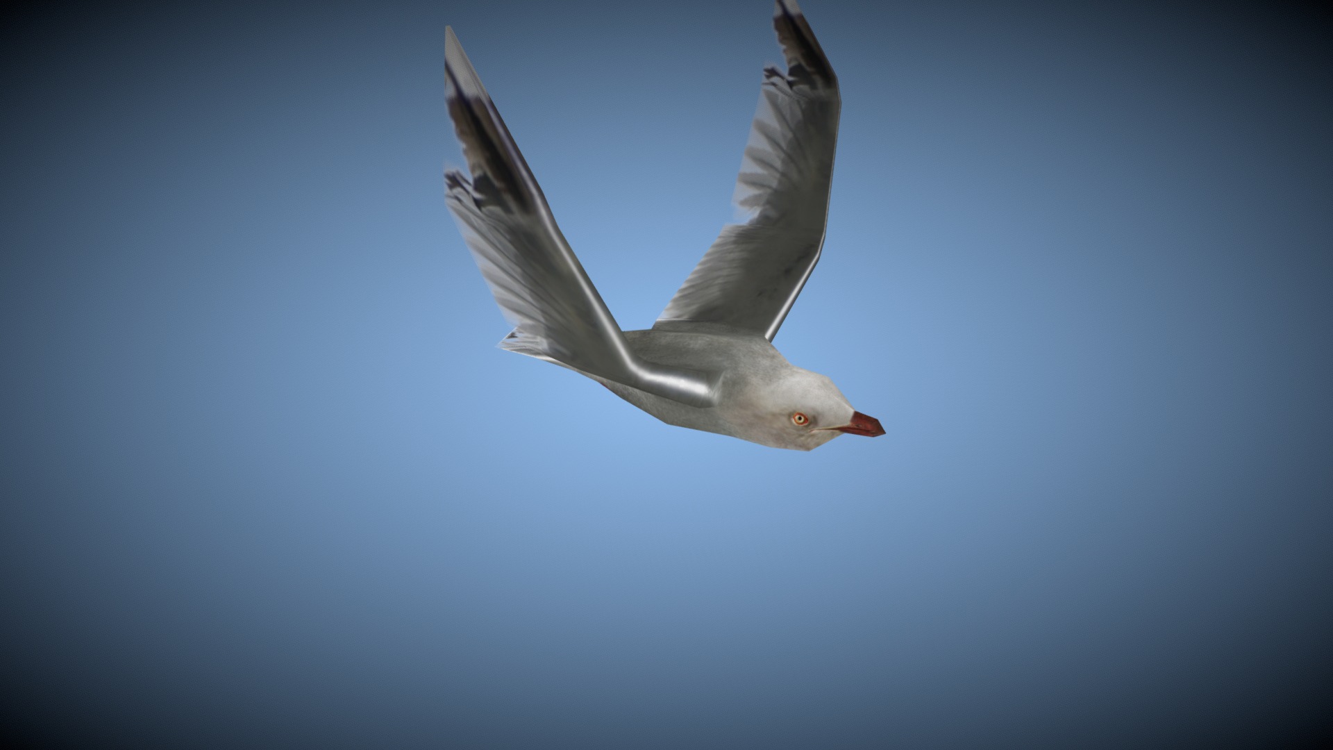 3D model Nemoriko´s : Gull (lowpoly) - This is a 3D model of the Nemoriko´s : Gull (lowpoly). The 3D model is about a bird flying in the sky.
