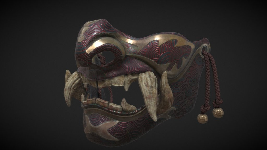 Samurai oni mask