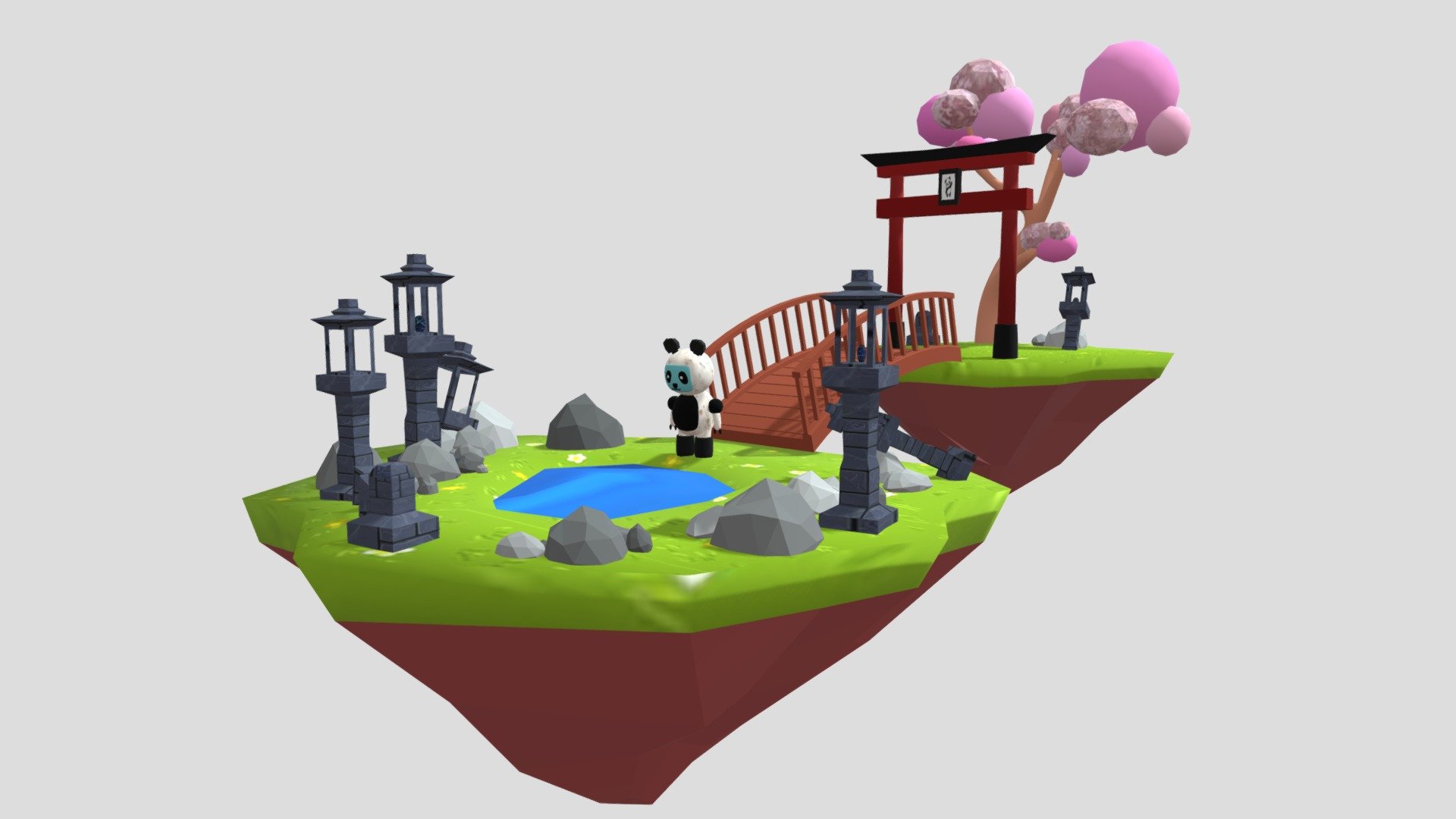 Scène 3D Low poly - 3D model by Ayliiin [73e6f61] - Sketchfab