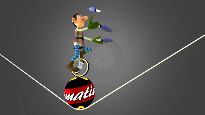 Monociclo & Clubs (scene FBX) 3D Model