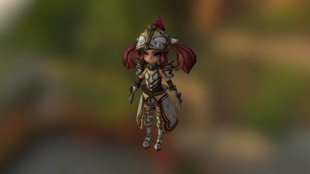 knight girl 3D Model