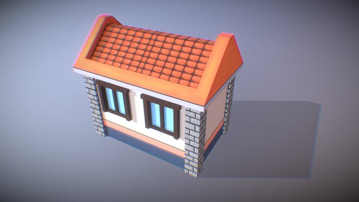 Pokemon Style House 3D Model