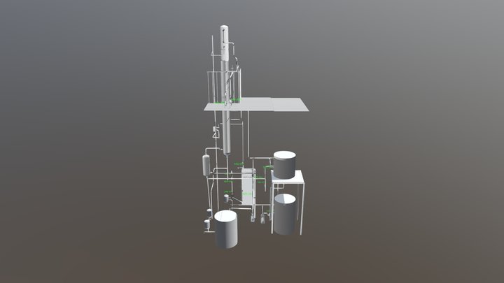 Packed Distillation 3D Model
