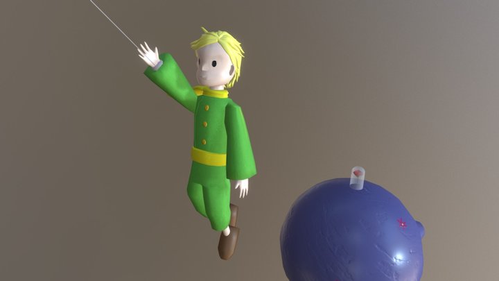 The Little Prince Flying Scene 3D Model