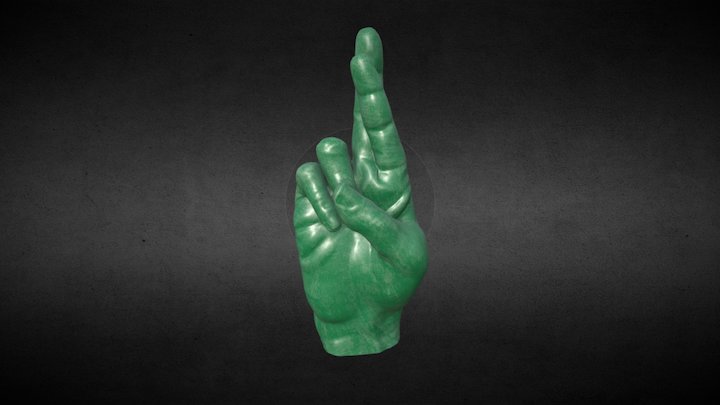 Maltese Sign Language 'r' 3D Model