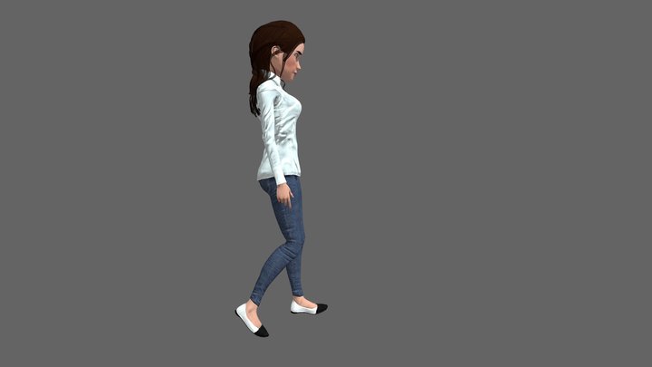 Walk Animation 3D Model