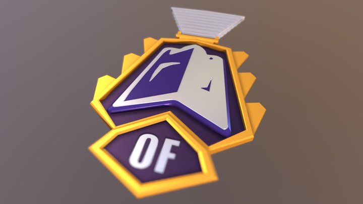 Open Fortress medal/badge 3D Model