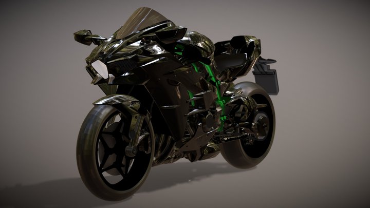 Kawashaki ninja h2 3D Model