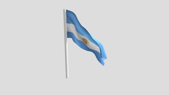 Argentine Flag 3D Model