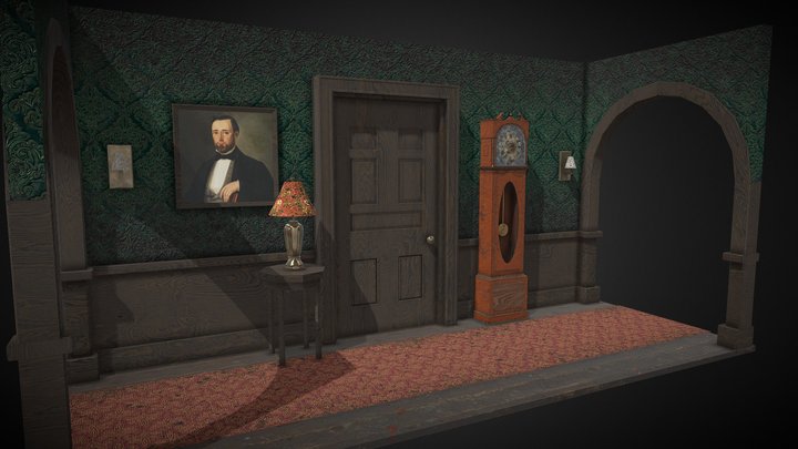 Hallway Diorama 3D Model